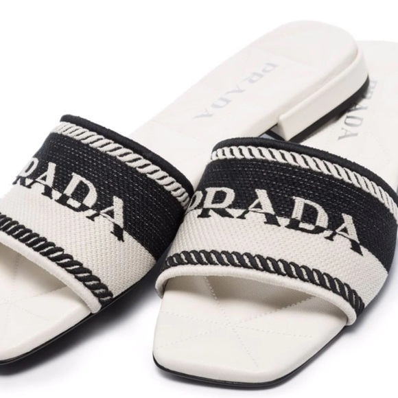 Prada Shoes - Prada dupe brand new Women's Black and Cream Sandals